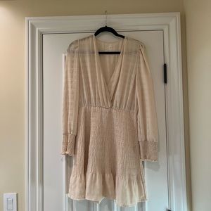 Beige longsleeve dress